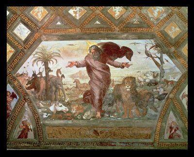 God Creating the Earth by Raffaello Sanzio Raphael